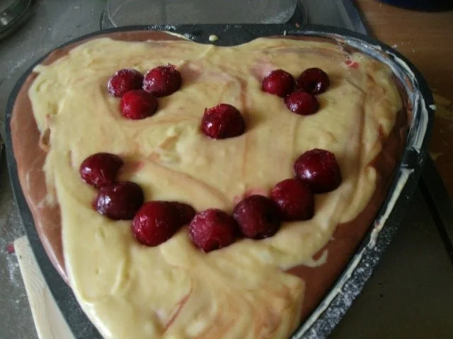 Rezept: Marmorkuchen mit Kirschen Marmorkuchen mit Kirschen - Rezept