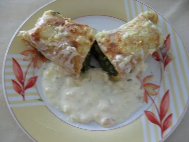 Rezept: Flädle mit Mangold-Schinken-Hirtenkäsefüllung und Frischkäsesößle Bild Nr. 14 Flädle mit Mangold-Schinken-Hirtenkäsefüllung und Frischkäsesößle - Rezept - Bild Nr. 14