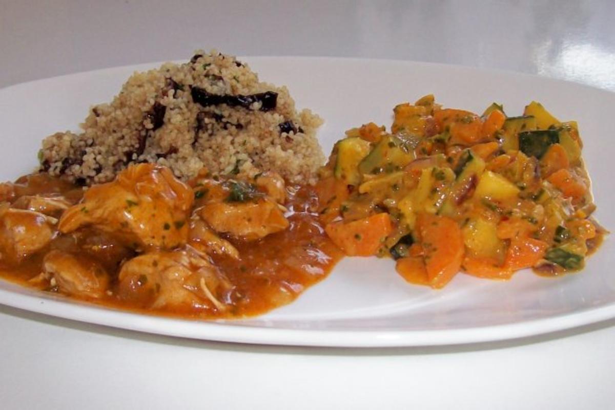 Geschmortes Hähnchenragout mit Pflaumen-Zimt-Couscous - Rezept - Bild Nr. 8