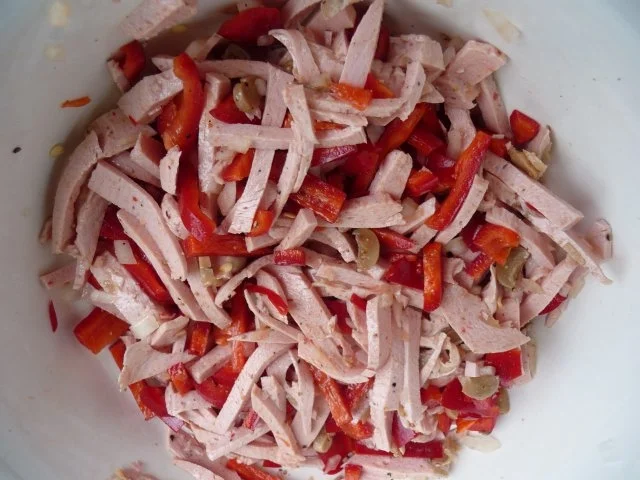 Rezept: Salat : Fleischsalat ....zum Mitnehmen.... Bild Nr. 3 Salat : Fleischsalat ....zum Mitnehmen.... - Rezept - Bild Nr. 3