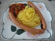 Resteverwertung : ...meiner Gemüse-Tomatensoße - Rezept