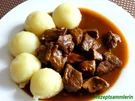 Rezept: Fleisch: RINDERGULASCH mit Miniknödel Fleisch: RINDERGULASCH mit Miniknödel - Rezept