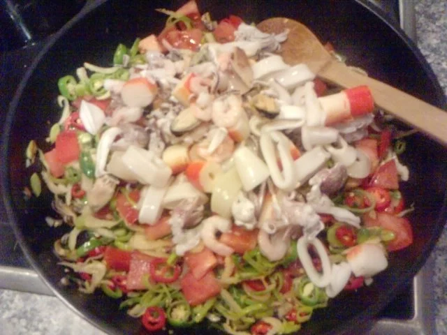 Spaghetti Frutti de Mare im Ring of Fire - Rezept - Bild Nr. 6