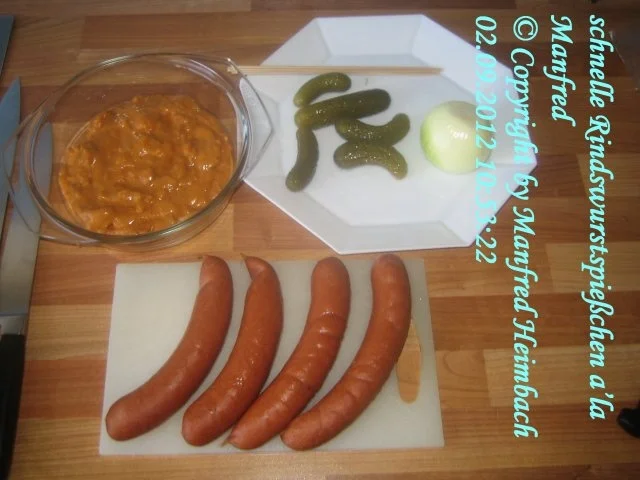 Rezept: Wurst – Rindswurstspieße mit Backofenfrites und Habenerocreme a’la Manfred Bild Nr. 4 Wurst – Rindswurstspieße mit Backofenfrites und Habenerocreme a’la Manfred - Rezept - Bild Nr. 4