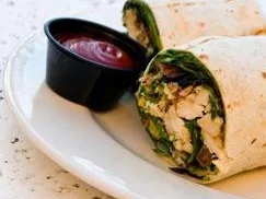 Gefüllte Pfannkuchen mit Pute und Spinat - Rezept