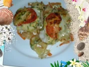 Fisch : mit Gemüse aus dem Ofen - Rezept