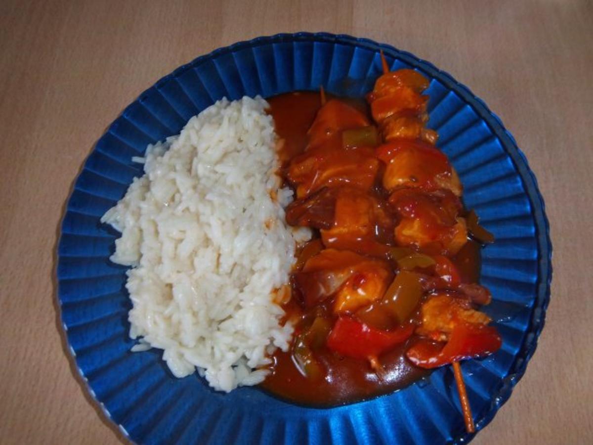 Hähnchenspiesse mit Reis - Rezept Von Einsendungen ayse82