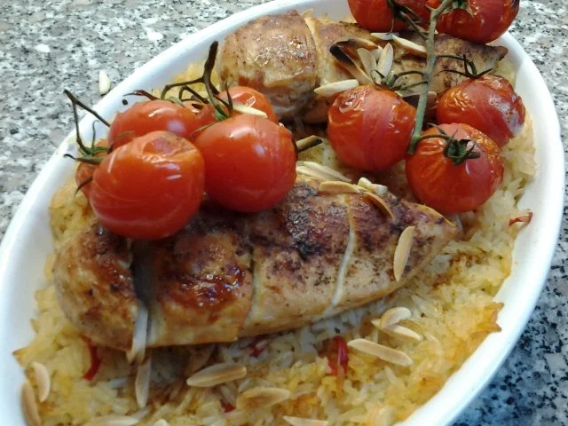 Rezept: Hähnchen-Cherry mit Reis Hähnchen-Cherry mit Reis - Rezept