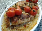 Hähnchen-Cherry mit Reis - Rezept
