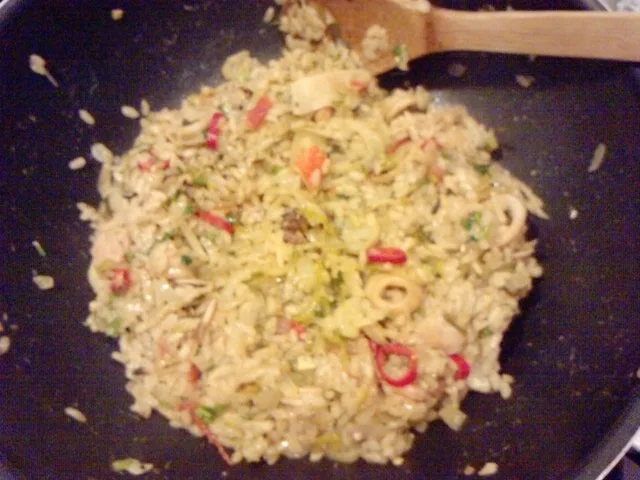 Rezept: Reste-Risotto Frutti de Mare zum Fingerablecken Variante Alm-Öhi Bild Nr. 7 Reste-Risotto Frutti de Mare zum Fingerablecken Variante Alm-Öhi - Rezept - Bild Nr. 7