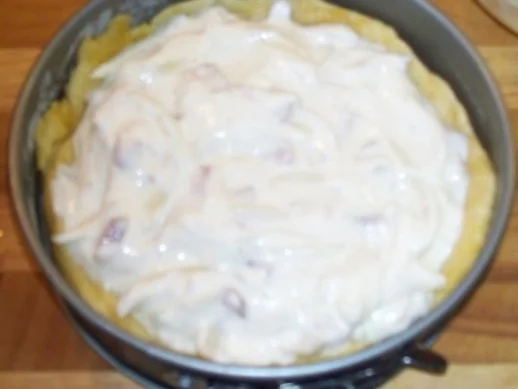 Speck-Zwiebel-Käsekuchen - Einzelportion - Rezept - Bild Nr. 7