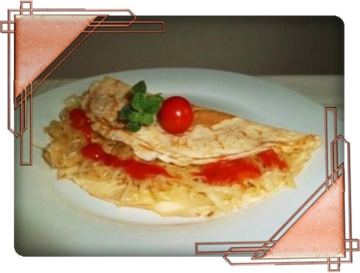 Bilder für Crêpes mit Sauerkraut und Ketchup - Rezept