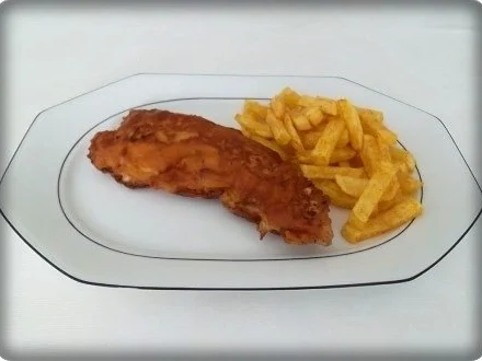 Knuspriges Schnitzel mit Pommes frites und Champignons-Rahmsauce - Rezept - Bild Nr. 19