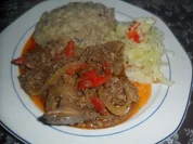 hähnchenleber und auberginenpürree - Rezept