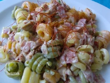 Rezept: Bunte Schinkennudeln Bunte Schinkennudeln - Rezept