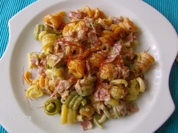 Rezept: Bunte Schinkennudeln Bunte Schinkennudeln - Rezept