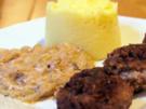 Spitzkohl mit würzigen Bouletten und Kartoffelpüree - Rezept