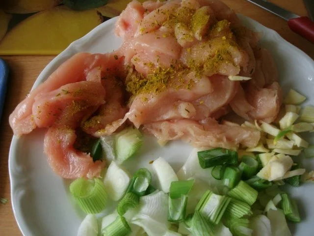 Curryhähnchenstreifen mit Nektarinen und Fenchel - Rezept - Bild Nr. 3