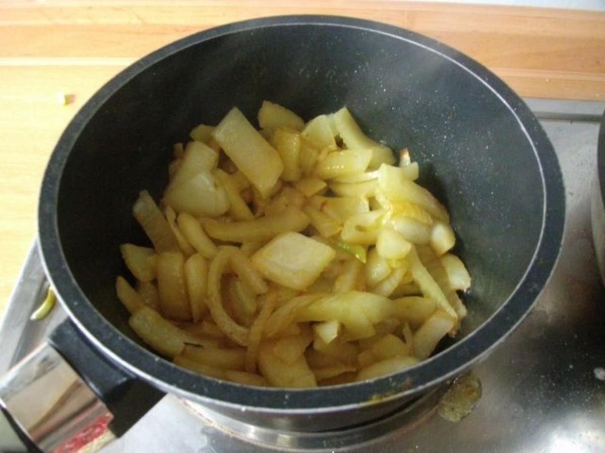 Curryhähnchenstreifen mit Nektarinen und Fenchel - Rezept - Bild Nr. 9