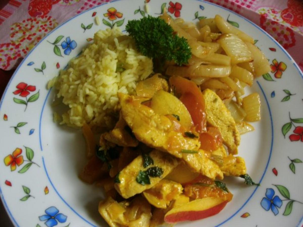Curryhähnchenstreifen mit Nektarinen und Fenchel - Rezept - Bild Nr. 11