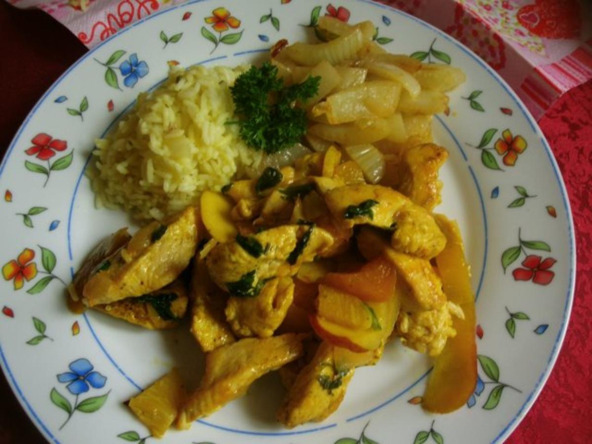 Curryhähnchenstreifen mit Nektarinen und Fenchel - Rezept - Bild Nr. 12