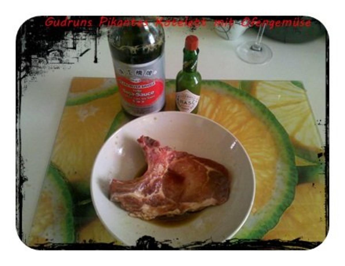 Fleisch: Pikantes Kotelett mit Ofengemüse - Rezept - Bild Nr. 8