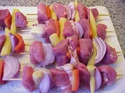 Schaschlikspieße mit Rosmarin-Kartoffeln - Rezept