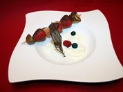 Kandierte Fruchtspieße mit Mascarponecreme - Rezept