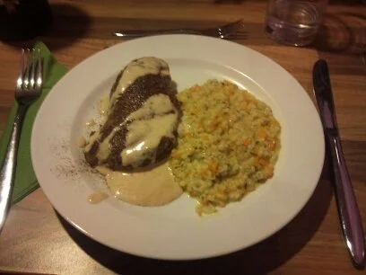 Parmesan Graupenrisotto mit argentinischem Rinderfilet - Rezept