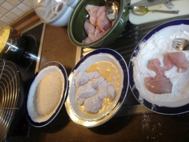 Rezept: Backhendlbrustfilet mit gebratenem Eierreis Bild Nr. 3 Backhendlbrustfilet mit gebratenem Eierreis - Rezept - Bild Nr. 3