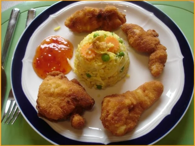 Rezept: Backhendlbrustfilet mit gebratenem Eierreis Bild Nr. 10 Backhendlbrustfilet mit gebratenem Eierreis - Rezept - Bild Nr. 10