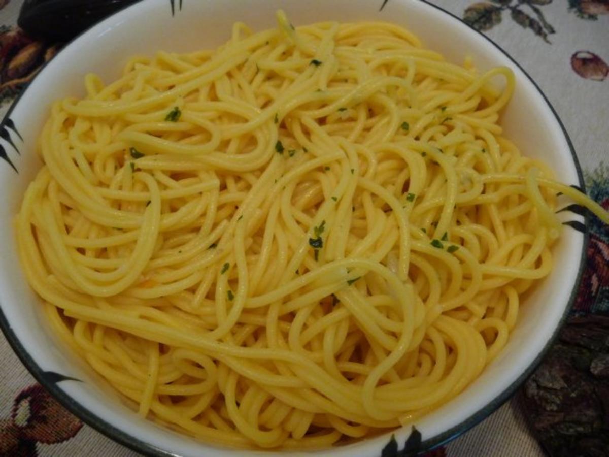 Geflügel : Gegrillter Putenschenkel, Mischgemüse und gebutterten Spaghetti - glutenfrei - - Rezept - Bild Nr. 6