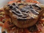 Carpacio von Ochsenherztomaten und Thunfischsteak - Rezept