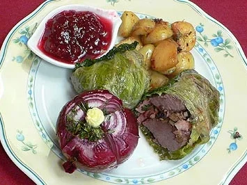Rezept: Hasenfilet im Wirsingblatt Hasenfilet im Wirsingblatt - Rezept