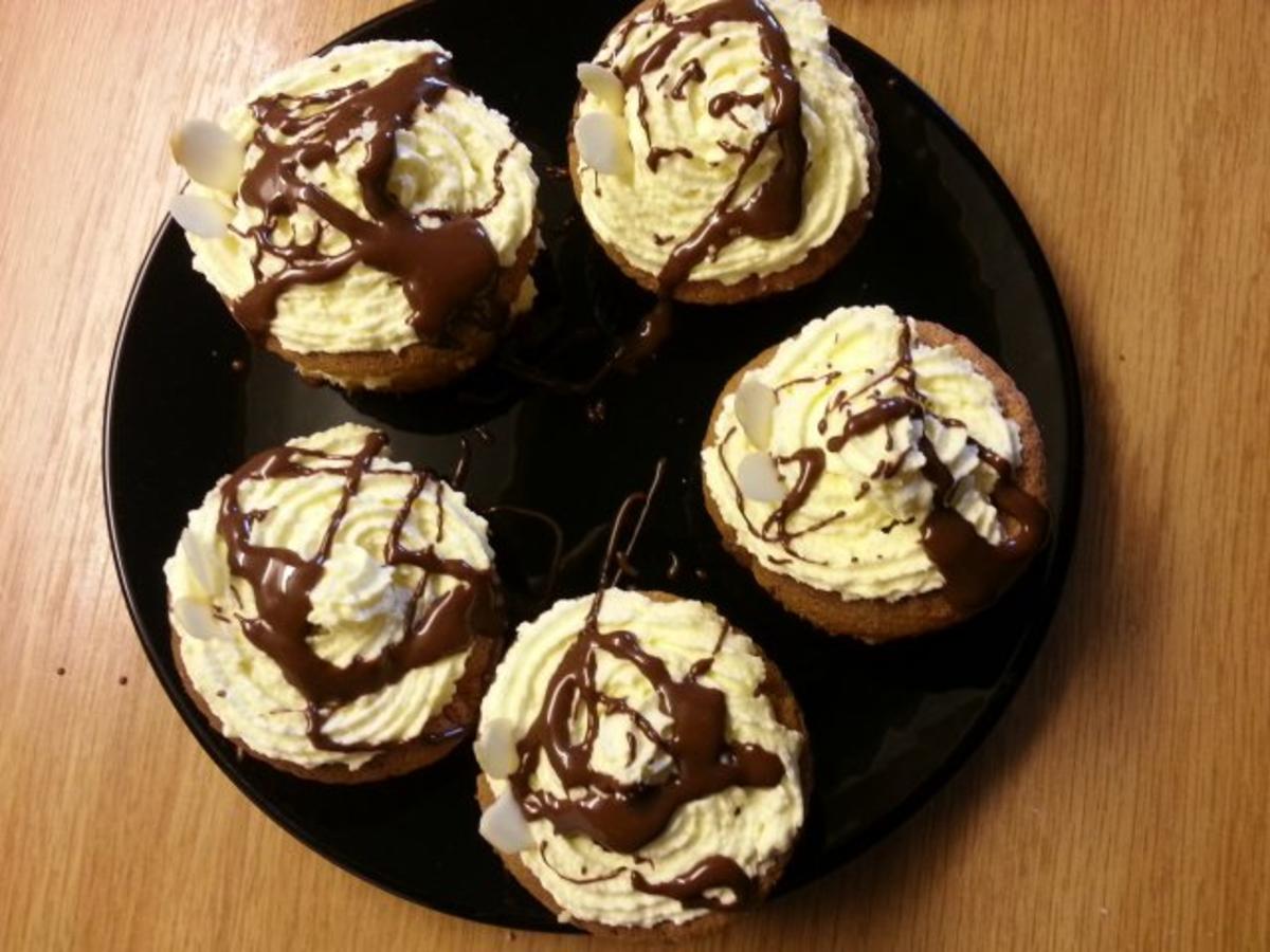 Orangenmuffins gefüllt mit Vanillecreme - einfach - 282 kcal/100g