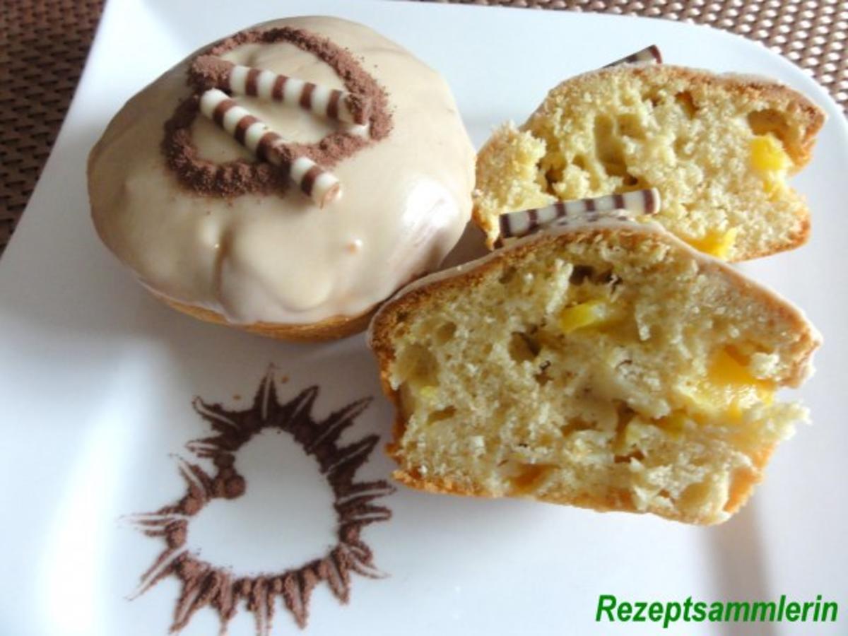 Muffin:   MANGOMUFFIN mit Mandelglasur - Rezept