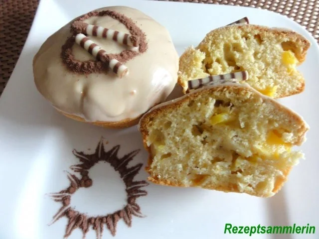 Rezept: Muffin: MANGOMUFFIN mit Mandelglasur Muffin: MANGOMUFFIN mit Mandelglasur - Rezept