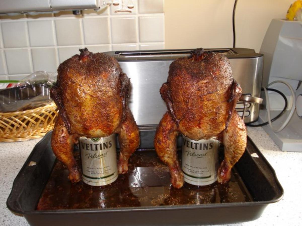 BBQ Beer Butt Chicken Rezept mit Bild kochbar.de