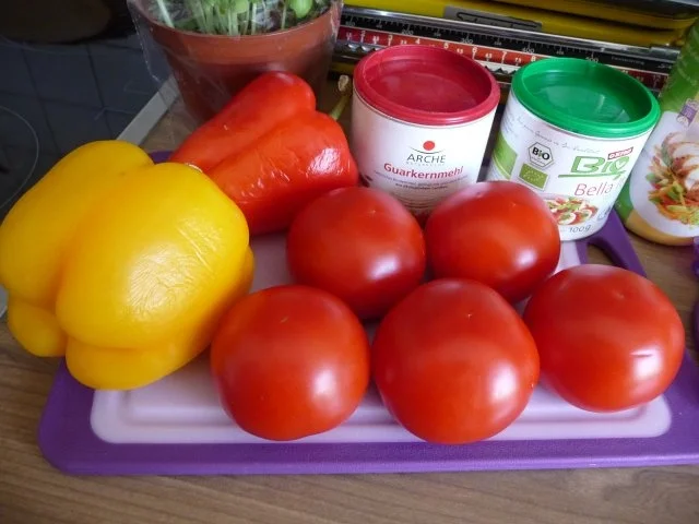 Pasta : Tomaten - Paprikasoße mit Spaghetti - Rezept - Bild Nr. 5