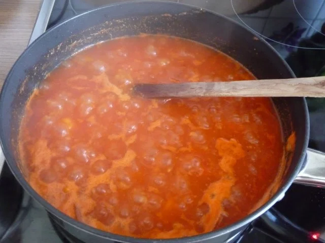 Pasta : Tomaten - Paprikasoße mit Spaghetti - Rezept - Bild Nr. 13