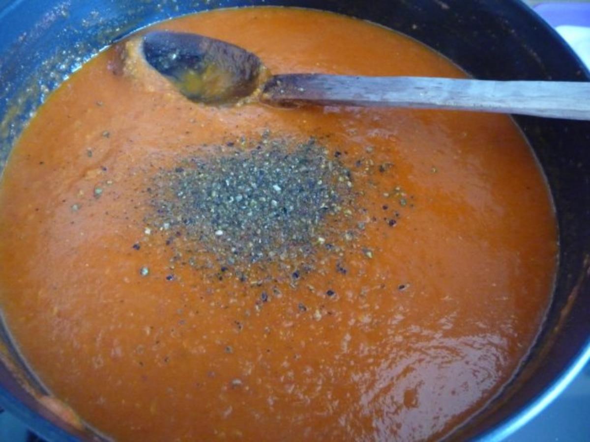 Pasta : Tomaten - Paprikasoße mit Spaghetti - Rezept - Bild Nr. 16