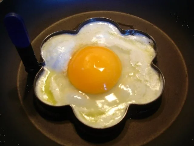 Rezept: Spiegelei auf gebratenem Eierreis Bild Nr. 3 Spiegelei auf gebratenem Eierreis - Rezept - Bild Nr. 3