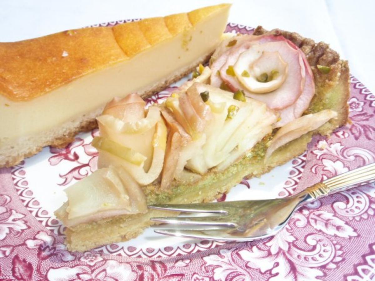 Mürbteig-Apfel-Kuchen mit Pistaziencreme - Rezept - Bild Nr. 5