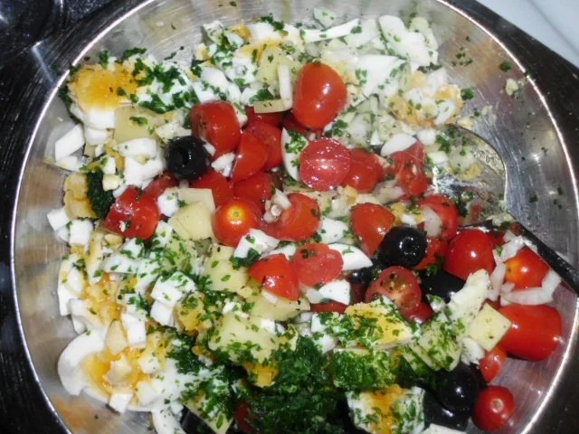 Käse paniert in Sesam,  Hähnchenbrustfilet, Zaziki, Schafskäse und co. - Rezept - Bild Nr. 5