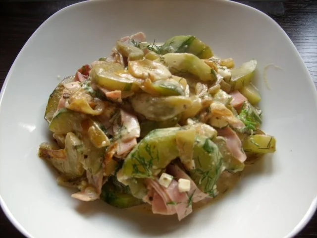 Rezept: Schmorgurke mit Schinken Schmorgurke mit Schinken - Rezept