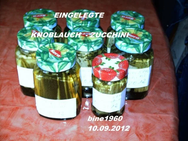 Rezept: KNOBLAUCH - ZUCCHINI - EINGELEGT KNOBLAUCH - ZUCCHINI - EINGELEGT - Rezept