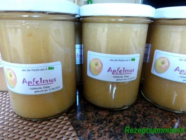 Obst:   APFELMUS ... Herstellung für den Vorrat - Rezept