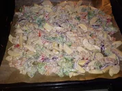 Warmer Herbst- Kartoffelsalat mit Majo - Rezept