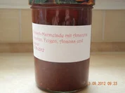 Pfirsich-Feigen-Ananas-Amarenakirsch-Marmelade - Rezept