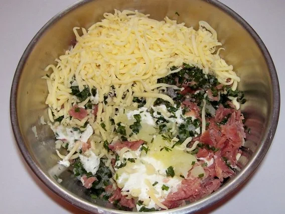 Ofenkartoffeln mit Meerrettichkäse und Serranoschinken - Rezept - Bild Nr. 3